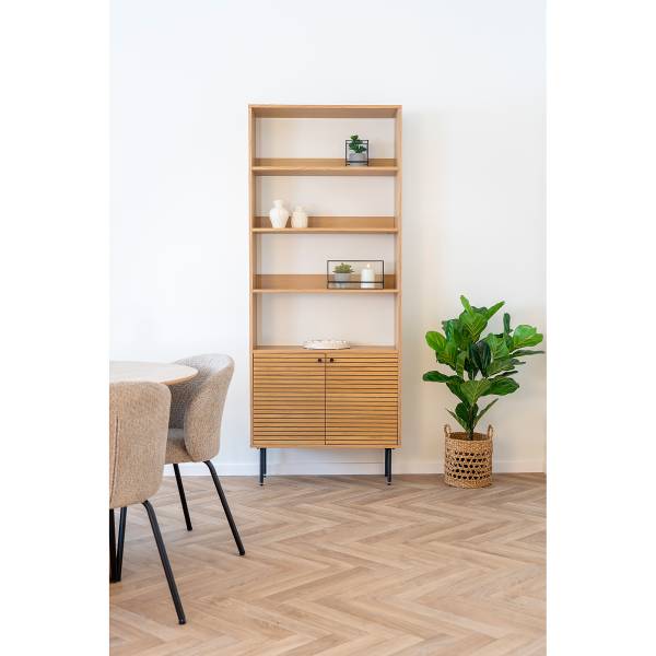 Étagère Sindkher Placage en bois véritable - Chêne