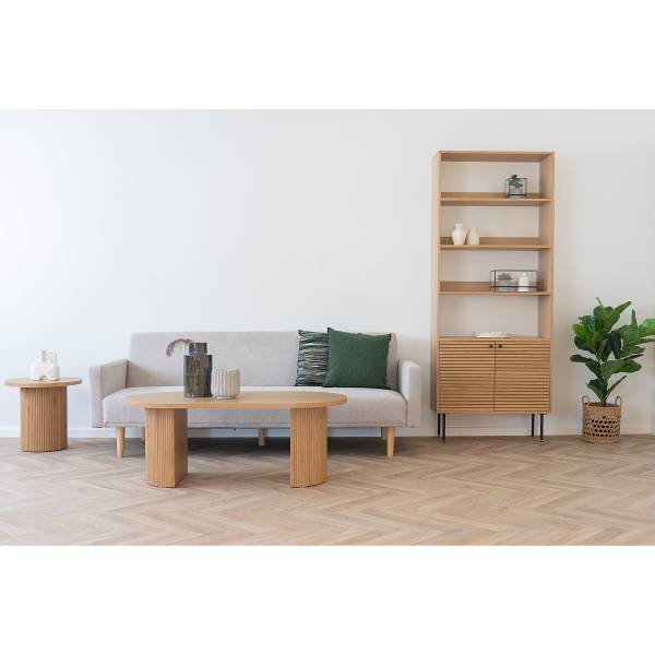 Étagère Sindkher Placage en bois véritable - Chêne