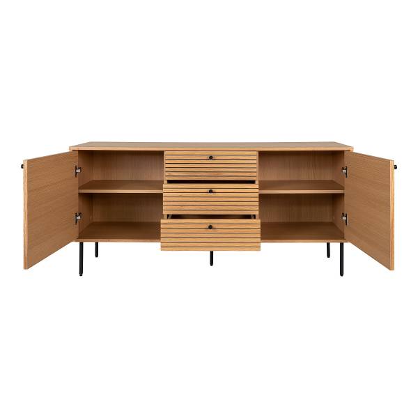 Madia Sindkher Beige - Marrone - Quercia - Acciaio - 150 x 74 x 40 cm