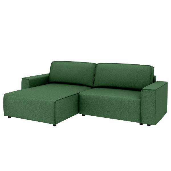 Canapé d’angle convertible MAZING Tissu Luara: Vert foncé