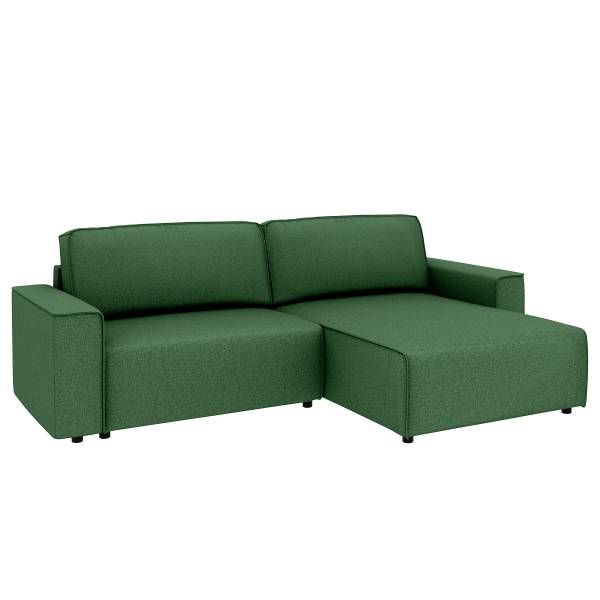 Canapé d’angle convertible MAZING Tissu Luara: Vert foncé