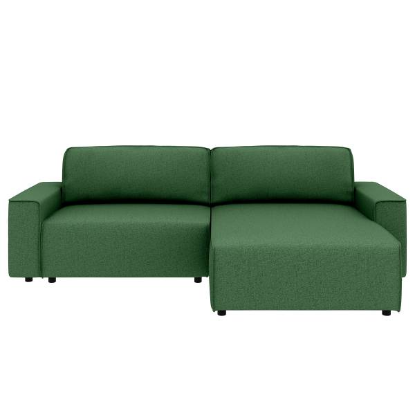 Canapé d’angle convertible MAZING Tissu Luara: Vert foncé