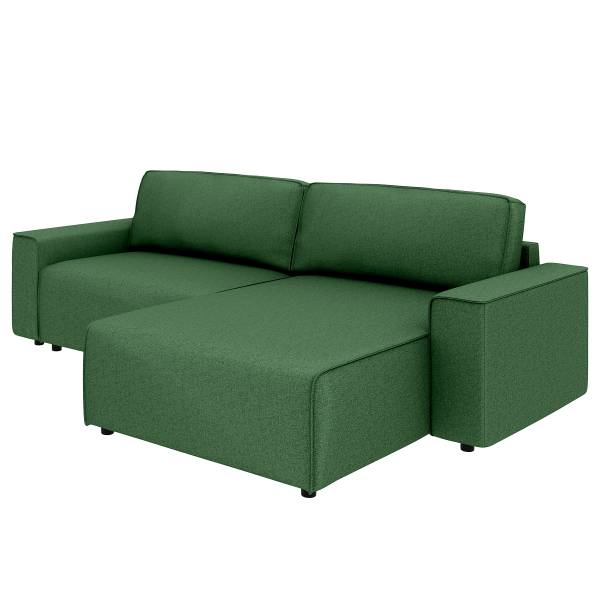 Canapé d’angle convertible MAZING Tissu Luara: Vert foncé