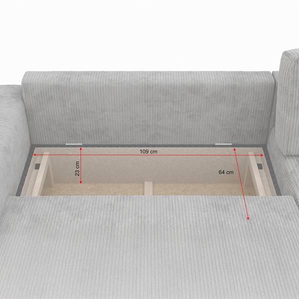 Canapé d’angle convertible MAZING Tissu Luara: Vert foncé