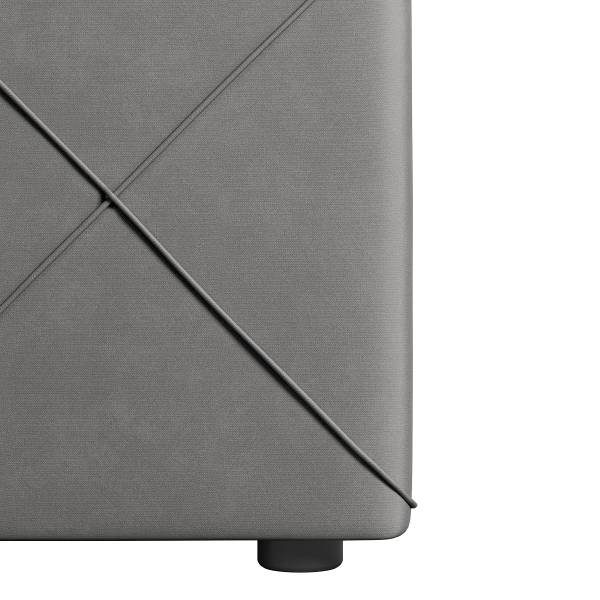 Boxspringbett Kirque Samt Krysia: Hellgrau - 140 x 200cm - H2