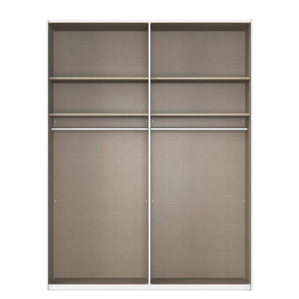 Schwebetürenschrank Lagaro Seidengrau - Breite: 201 cm - Classic - Schwarz