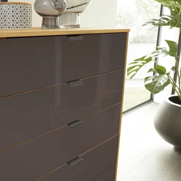 Kommode Cardiff mit 1 Tür Mokka - Erle