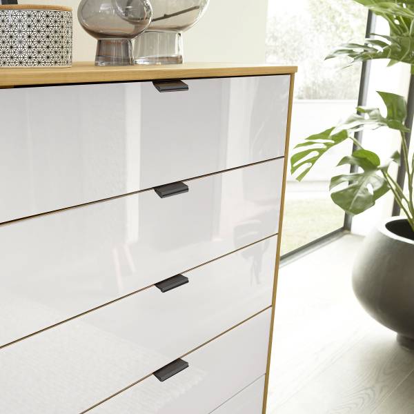 Commode Cardiff avec 1 porte Blanc - Aulne