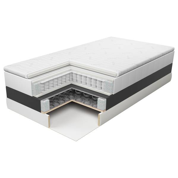 Letto boxspring Rodero Velluto Krysia: grigio chiaro - 140 x 200cm - H2