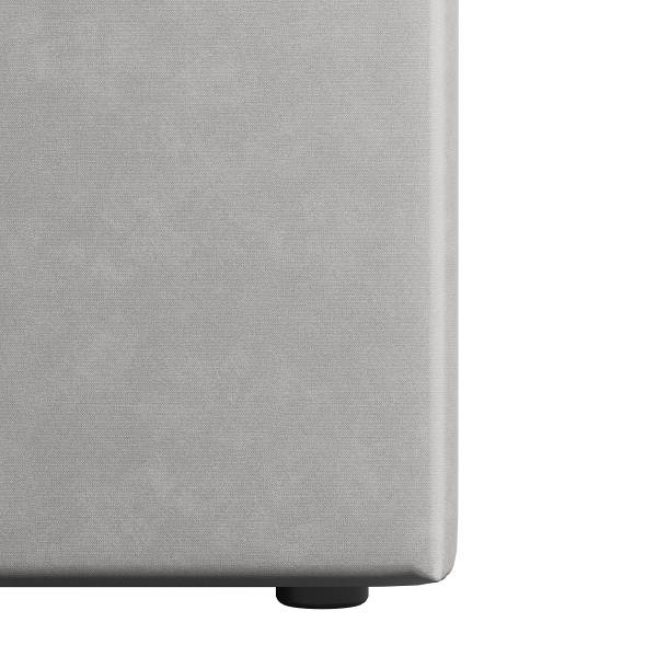 Letto boxspring Rodero Velluto Krysia: grigio chiaro - 140 x 200cm - H2