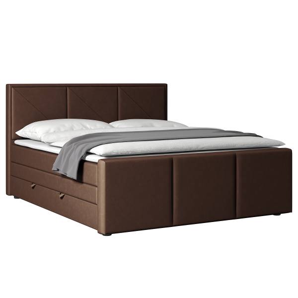 Boxspringbett Rodero Samt Krysia: Braun - 100 x 200cm - H2