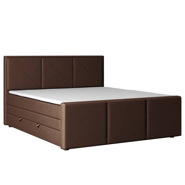 Boxspringbett Rodero Samt Krysia: Braun - 100 x 200cm - H2