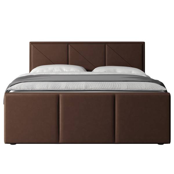 Boxspringbett Rodero Samt Krysia: Braun - 100 x 200cm - H2
