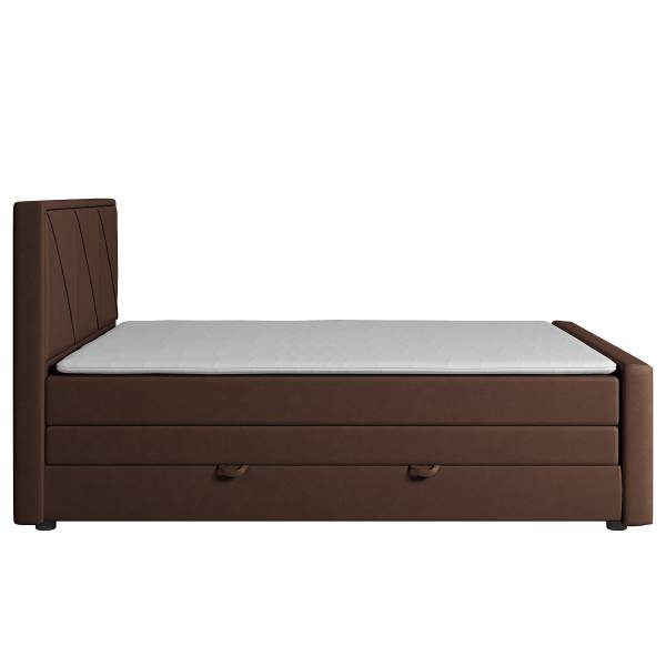 Boxspringbett Rodero Samt Krysia: Braun - 100 x 200cm - H2