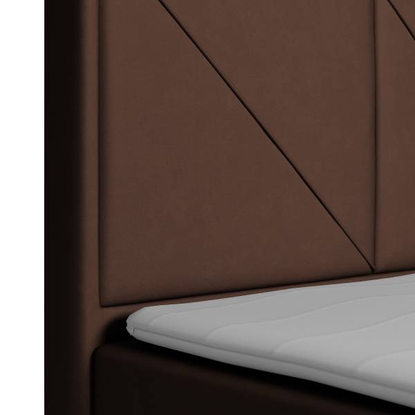 Boxspringbett Rodero Samt Krysia: Braun - 100 x 200cm - H2