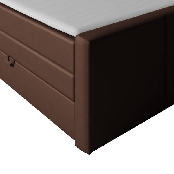 Boxspringbett Rodero Samt Krysia: Braun - 100 x 200cm - H2