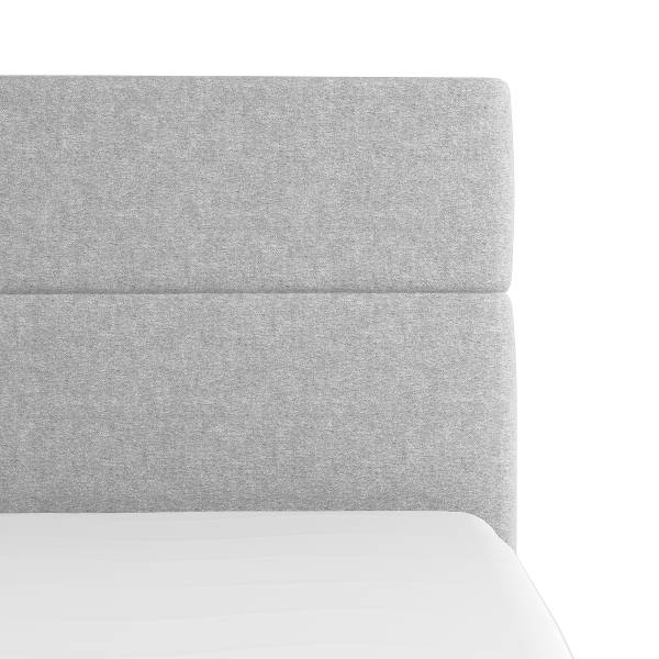 Letto boxspring Solier Tessuto Pria: grigio talpa - 140 x 200cm - H2