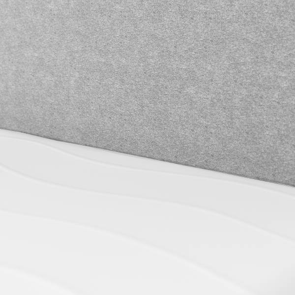 Letto boxspring Solier Tessuto Pria: grigio talpa - 140 x 200cm - H2