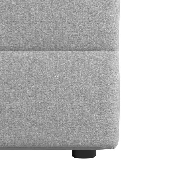 Letto boxspring Solier Tessuto Pria: grigio talpa - 140 x 200cm - H2