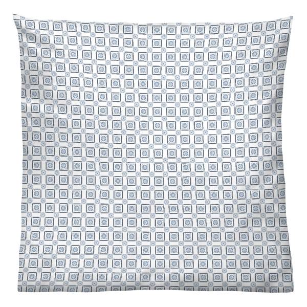 Renforcé Bettwäsche Aviano Baumwolle - Blau - 155 x 220 cm + Kissen 80 x 80 cm