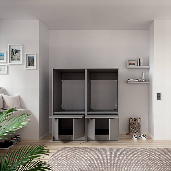 Mobile per lavatrice SOCAMA B Grigio opaco - Altezza: 150 cm