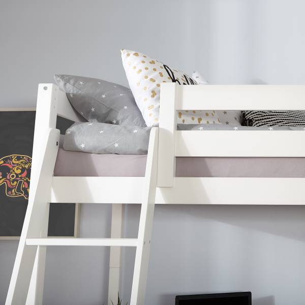 Houten hoogslaper Felix wit grenenhout