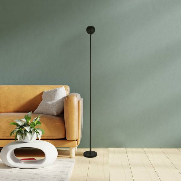 Lampada da terra Eindhoven Acciaio - Nero - 1 punto luce