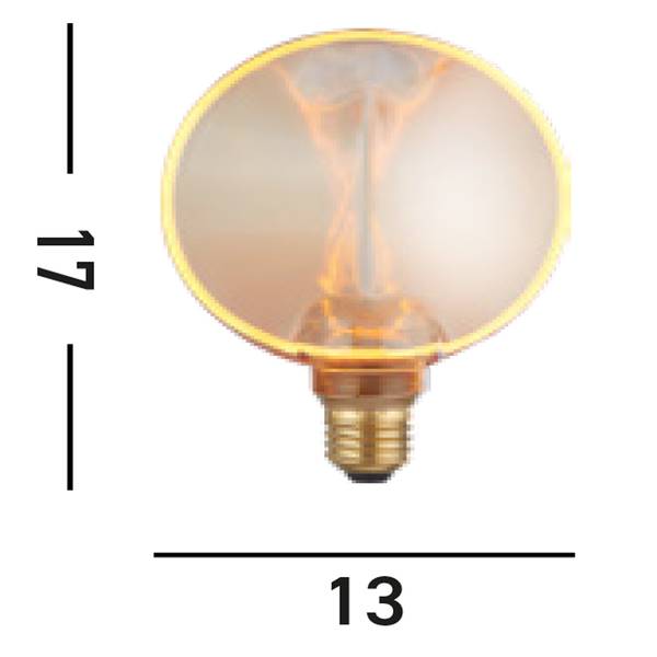 Lampadina a LED Decorative Lamp Vetro colorato - Beige - Diametro: 13 cm
