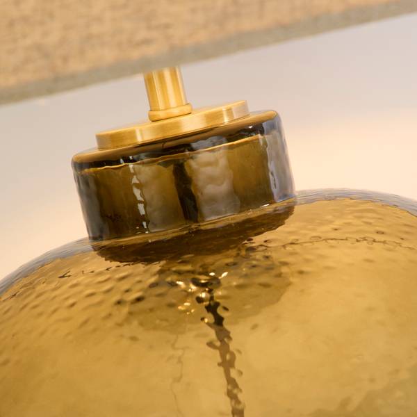 Lampada da tavolo Zenith Vetro colorato / Lino - Verde - 1 punto luce