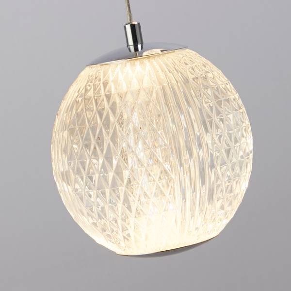 Pendelleuchte Allure Stahl / Acrylglas - Silber - 5-flammig