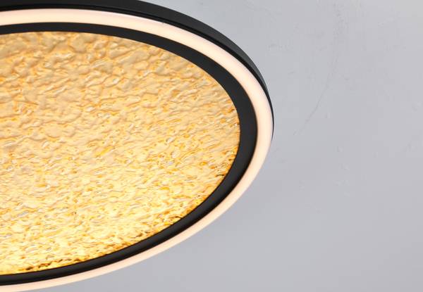 Lampada da soffitto LED Luna Acciaio / Vetro acrilico - Oro - 1 punti luce