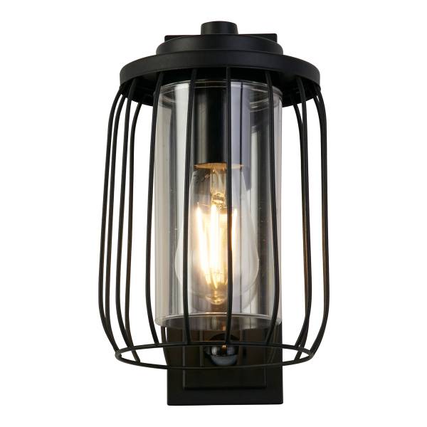 Wandleuchte Reed mit Sensor Aluminium - Schwarz - 1-flammig