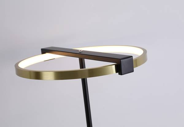 Lampada da terra Aerial Acciaio - Oro / Nero - 1 punti luce