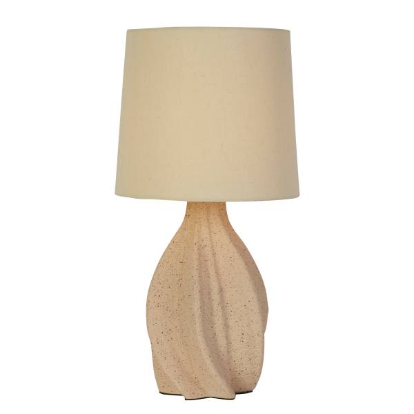 Tafellamp Twist keramiek/linnen - beige- 1-lichts