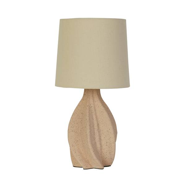 Tafellamp Twist keramiek/linnen - beige- 1-lichts