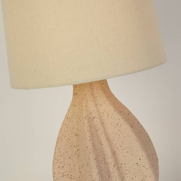Tafellamp Twist keramiek/linnen - beige- 1-lichts