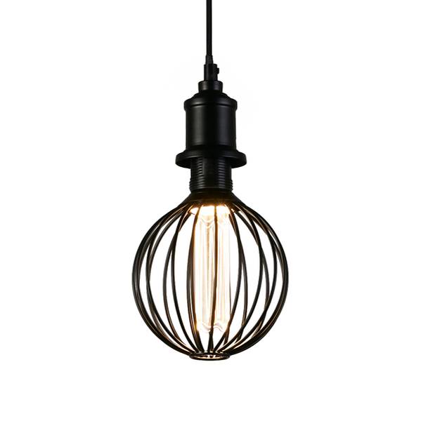 LED-Leuchtmittel Globe Metal Stahl / Klarglas - Schwarz