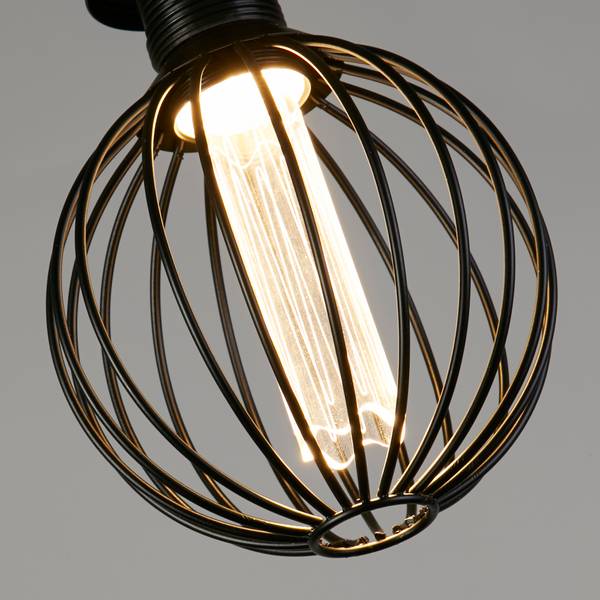 LED-Leuchtmittel Globe Metal Stahl / Klarglas - Schwarz