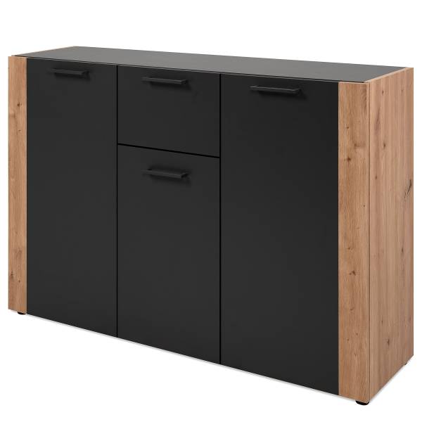 Madia Shosky Effetto rovere Artisan / Antracite - Larghezza: 126 cm