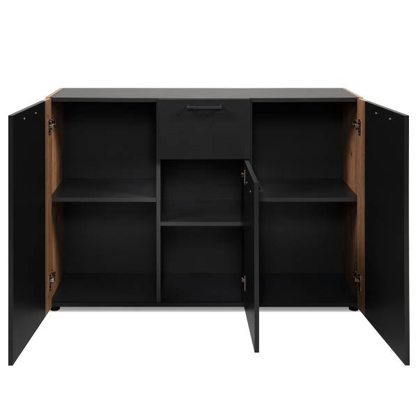 Madia Shosky Effetto rovere Artisan / Antracite - Larghezza: 126 cm