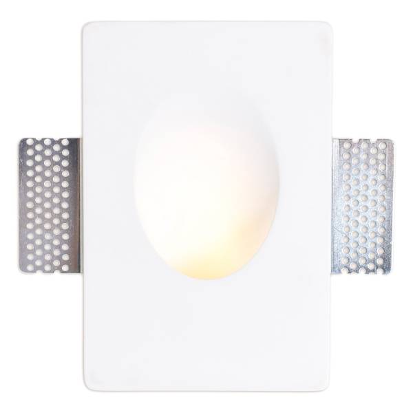 LED-Einbauleuchte Zenith Typ B Gips / Aluminium - 1-flammig
