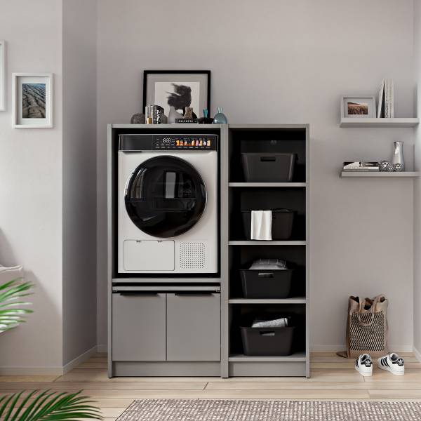 Set de buanderie SOCAMA C Gris mat - Hauteur : 150 cm