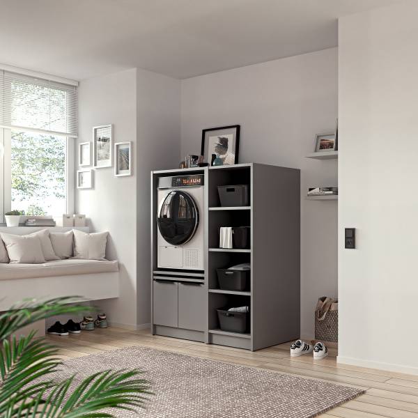 Set de buanderie SOCAMA C Gris mat - Hauteur : 150 cm