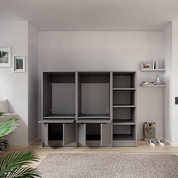 Set de buanderie SOCAMA F Gris mat - Hauteur : 150 cm