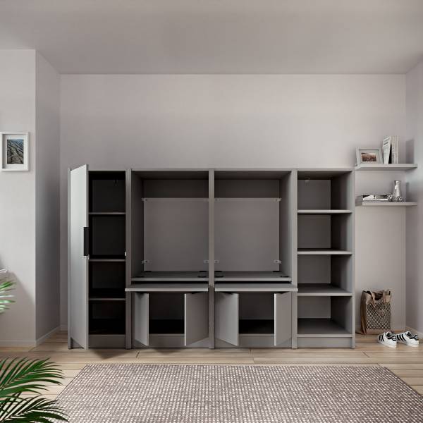 Hauswirtschaftsraum SOCAMA Set H Matt Grau - Höhe: 150 cm
