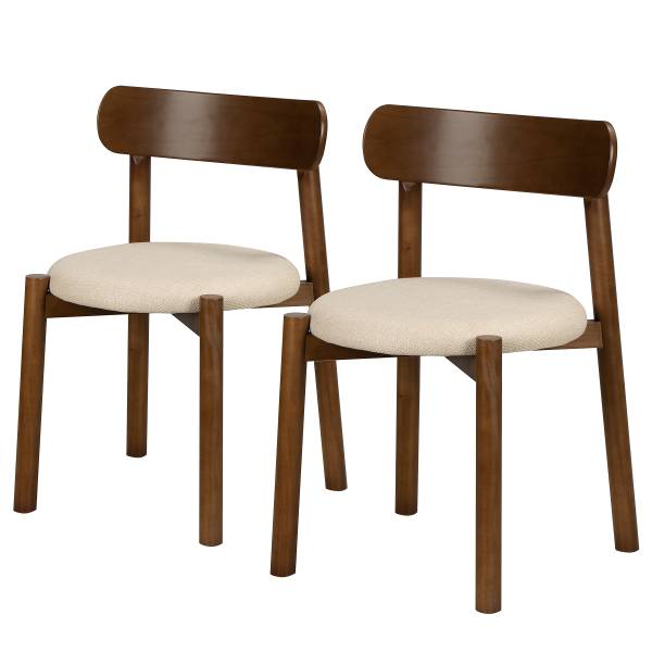 Esszimmerstuhl TARO 2er-Set Beige / Braun