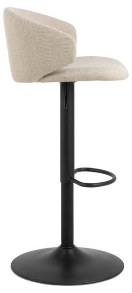 Barhocker Bacavi 2er-Set Beige - Flachgewebe - Stahl - 46 x 107 x 38 cm