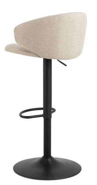 Barhocker Bacavi 2er-Set Beige - Flachgewebe - Stahl - 46 x 107 x 38 cm