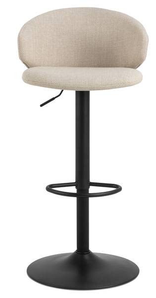 Barhocker Bacavi 2er-Set Beige - Flachgewebe - Stahl - 46 x 107 x 38 cm