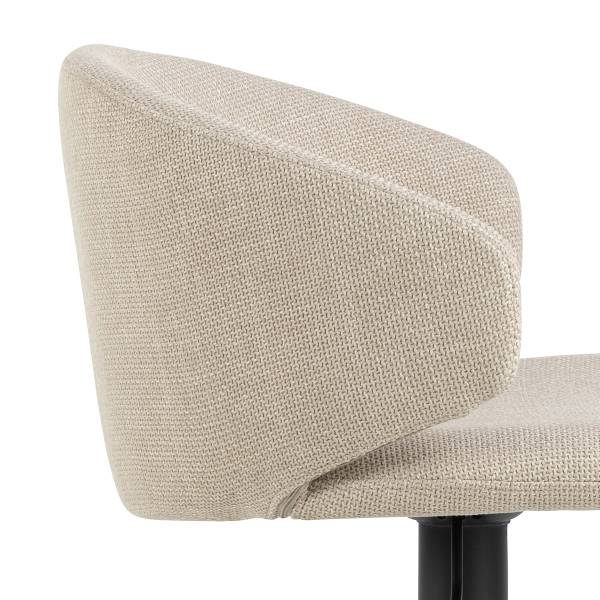 Barhocker Bacavi 2er-Set Beige - Flachgewebe - Stahl - 46 x 107 x 38 cm